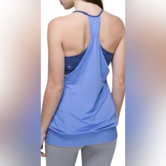 Lululemon Blue Racer Back No limit Tank Size 8 - Picture 1 of 7
